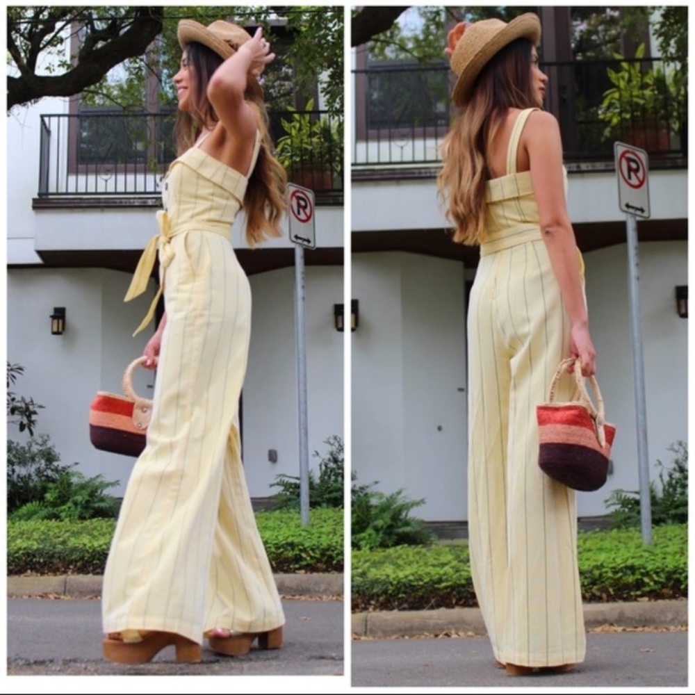 NWT Gianni Bini Yellow jumpsuit